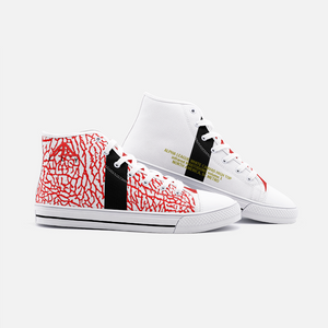 AL (infrared MASTODONS) - Unisex High Top Canvas Shoes