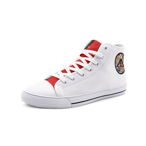 AL (UGA) Unisex High Top Canvas Shoes