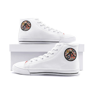 AL (UGA) Unisex High Top Canvas Shoes