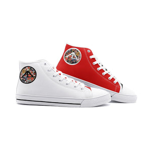 AL (UGA) Unisex High Top Canvas Shoes