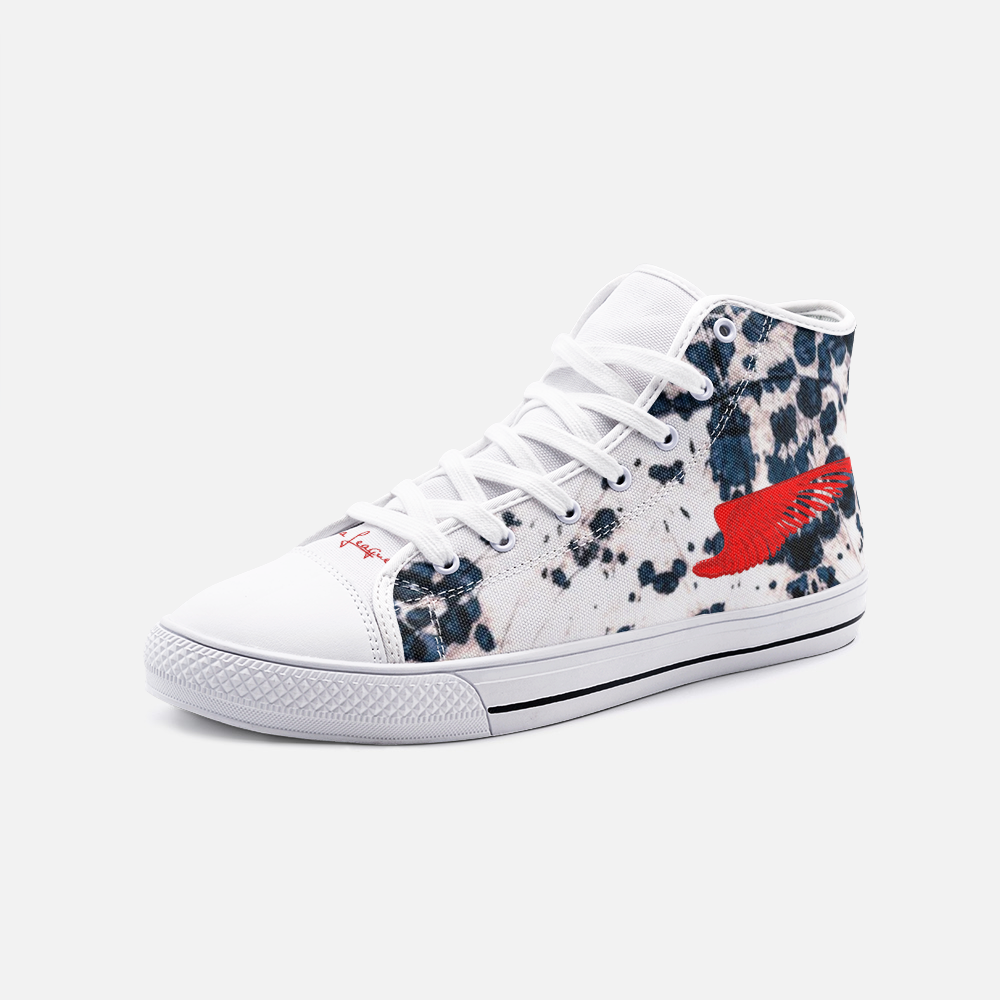 AL (730) - Unisex High Top Canvas Shoes