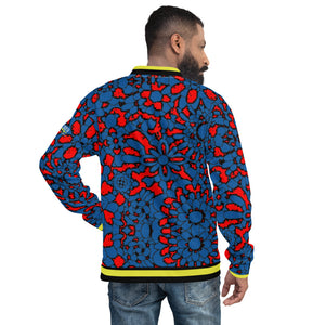 AL - (FLIGHT 803) Electric Blue Floral Unisex Jacket