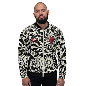 AL (Concrete-Rose) Cream Floral Unisex Jacket