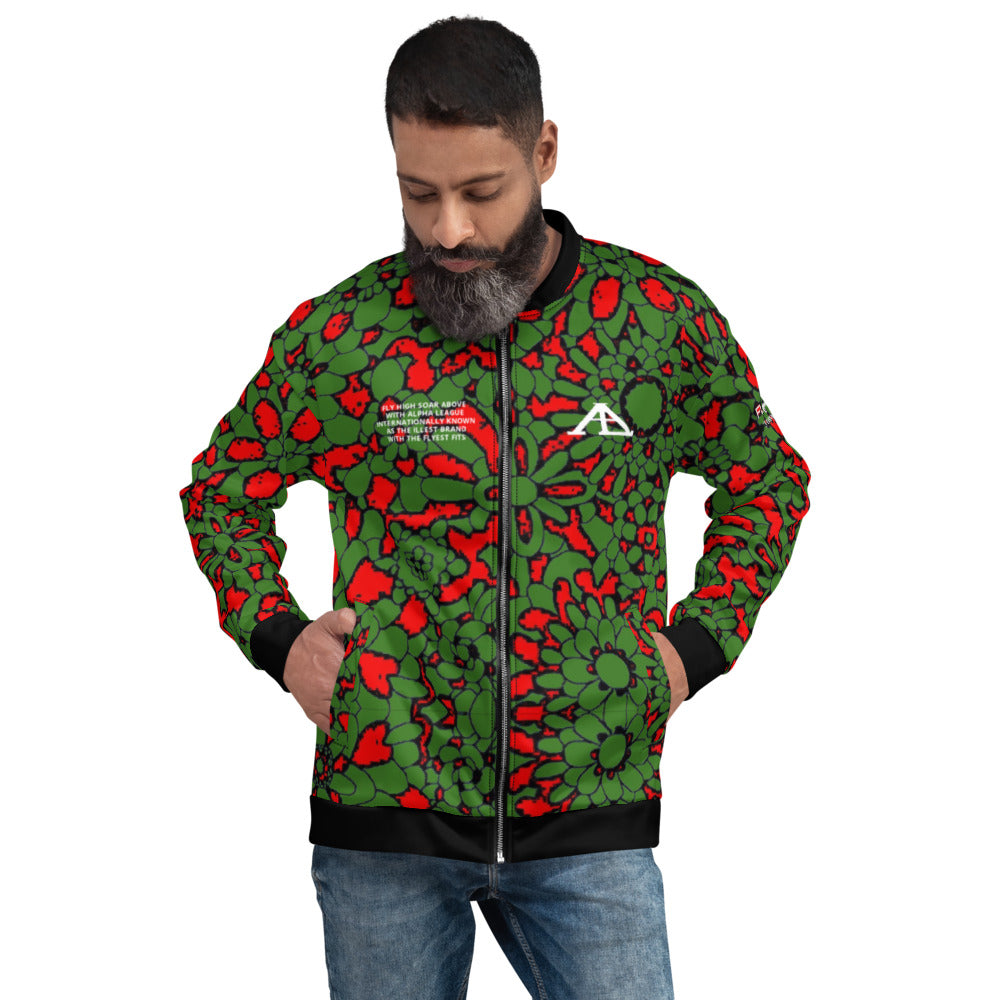 AL - (FLIGHT 803) Green Floral Unisex Jacket