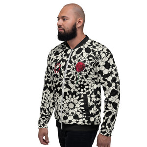 AL (Concrete-Rose) Cream Floral Unisex Jacket