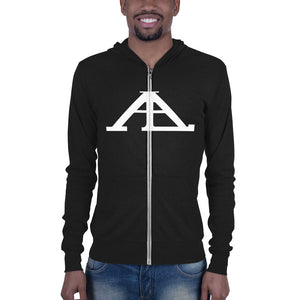 AL - BIG logo (BLACK) - Unisex zip hoodie