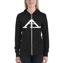 Load image into Gallery viewer, AL - BIG logo (BLACK) - Unisex zip hoodie