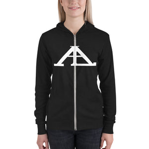 AL - BIG logo (BLACK) - Unisex zip hoodie